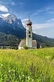 St. Valentin church, Castelrotto - Kastelruth, Trentino Alto Adige - South Tyrol, Italy
