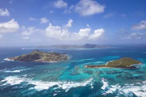 St Vincent and The Grenadines, Aerial view looking over Petit St Vincent, towards