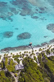 Earth From Above Prints: St Vincent and The Grenadines, Aerial view of Petit St Vincent