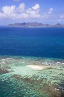 Images Dated 22nd May 2018: St Vincent and The Grenadines, Aerial view of a sand bank