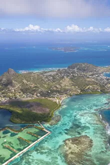 Images Dated 22nd May 2018: St Vincent and The Grenadines, Aerial view of Union Island