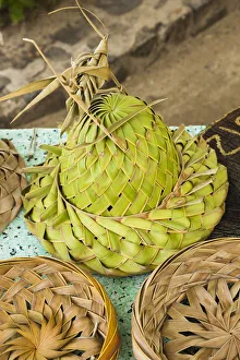 Hats Prints: St. Vincent and the Grenadines, Bequia, Port Elizabeth, souvenir straw hats