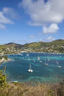 Port Elizabeth Prints: St Vincent and The Grenadines, Bequia, View of Admiralty Bay and Port Elizabeth