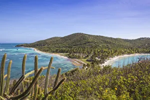 St Vincent and The Grenadines, Mayreau, view of Saltwhistle Bay