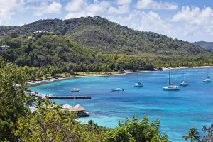 St Vincent and The Grenadines, Mustique, View of Brittania Bay