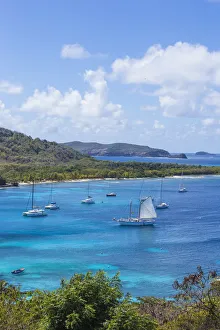 Images Dated 22nd May 2018: St Vincent and The Grenadines, Mustique, View of Brittania Bay