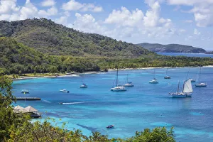 St Vincent and The Grenadines, Mustique, View of Brittania Bay