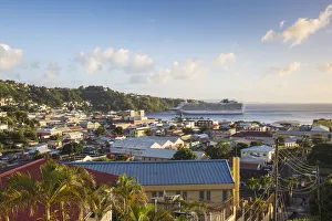 St Vincent and The Grenadines, St Vincent, Kingstown, View of P&0 Cruise ship in port
