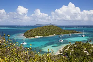 St Vincent and The Grenadines, Tobago Cays, Petit Bateau looking across to Petit Rameau