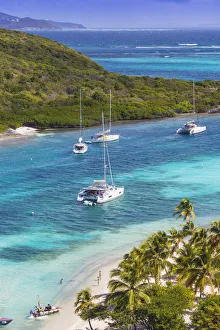St Vincent and The Grenadines, Tobago Cays, Petit Bateau looking across to Petit Rameau