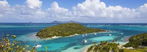 St Vincent and The Grenadines, Tobago Cays, Petit Bateau looking across to Petit Rameau