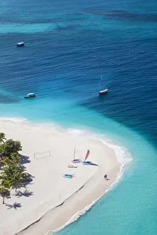 St Vincent and The Grenadines, View of Palm Island resort, Palm Island