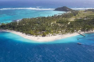 Images Dated 11th February 2018: St Vincent and The Grenadines, View of Palm Island resort, Palm Island