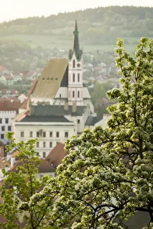 St. Vitus Church in spring, Cesky Krumlov, South Bohemian Region, Czech Republic