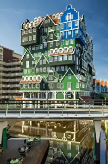 Color Prints: Stacked House Hotel, Zaandam, Holland, Netherlands
