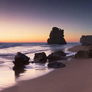 Stacks of Twelve Apostles at sunset, Port Campbell National Park, Great Ocean Road