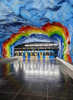 Images Dated 1st February 2022: Stadion Metro Station, Stockholm, Stockholm County, Sweden