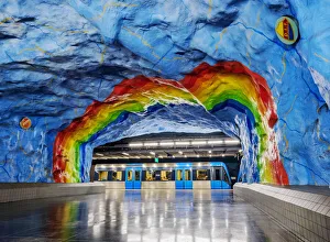 Images Dated 1st February 2022: Stadion Metro Station, Stockholm, Stockholm County, Sweden