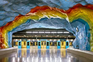 Images Dated 25th May 2022: Stadion Metro Station, Stockholm, Sweden