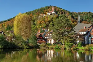 Nordschwarzwald Prints: Stadtsee Lake with Burg Liebenzell Castle