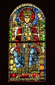 Stained Glass Prints: Stained glass window, Alsatian museum, Strasbourg, Alsace, Bas-Rhin, France