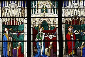 Stained Glass Window, Bourges Cathedral, UNESCO World Heritage Site, Bourges, Centre Stained Glass Window, Bourges Cathedral, UNESCO World Heritage Site, Bourges, Centre