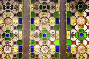 Selangor Prints: Detail of stained glass window in Chan She Shu Yuen Clan Ancestral Hall