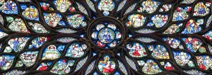 Stained-glass windows in the upper chapel of Sainte Chapelle, Paris, France