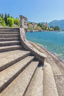 Greenway Del Lago Di Como Prints: Staircase of the lake front, Tremezzo