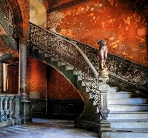 Inside Gallery: Staircase in the old building / entrance to La Guarida restaurant, Havana, Cuba, Caribbean