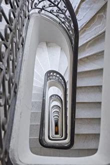 The staircase of Palacio Barolo, Monserrat, Buenos Aires, Argentina. (PR)