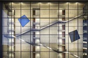 Turist Destination Prints: Staircase in front of the Paul-Lobe-House in Government district, Berlin