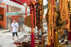 Jewellery Prints: Stall at Cat Street Antiques Market, Central, Hong Kong