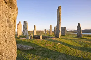 Isle Of Lewis Prints: Standing stones erected in the late Neolithic, Callanish, Isle of Lewis, western scotland