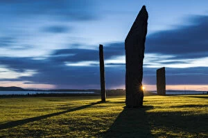 Silhouette Collection: The Standing Stones of Stenness, Mainland Orkney, Orkney Islands, Scotland