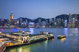 Star Ferry terminal and Hong Kong Island skyline, Hong Kong
