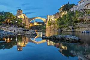 Old Bridge Prints: Stari most, Old Bridge, 16th century Ottoman bridge, Mostar, Bosnia