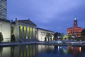 Nashville Prints: State Capitol & War Memorial Auditorium, Nashville, Tennessee, USA