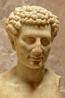 Bust Prints: Statue in the Archeological Museum, Chania, Crete, Greece, Europe