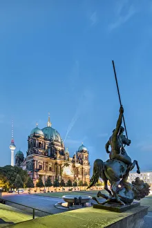 Museum Island Prints: Statue, Berlin Dom, Berlin, Germany