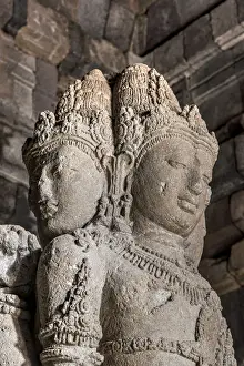 Statue of Brahma, Candi Brahma, Prambanan temple complex, Yogyakarta, Java, Indonesia