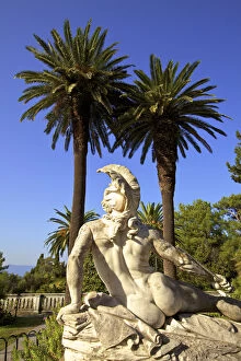 Images Dated 27th October 2015: Statue of Dying Achilles, Achilleion Gardens, Corfu, The Ionian Islands, Greek Islands
