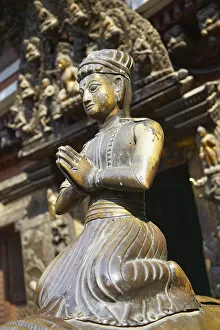 Kathmandu Collection: Statue at Golden Temple, Patan (UNESCO World Heritage Site), Kathmandu, Nepal