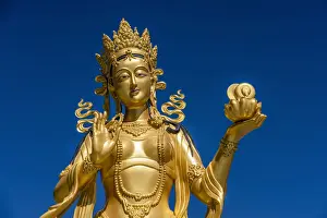 Thimphu Prints: Statue around the Great Buddha Dordenma is a gigantic Shakyamuni Buddha statue