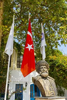 Images Dated 19th November 2019: Statue of Hayreddin Barbarossa, Antalya, Turkey