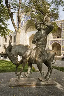 Donkey Prints: Statue of Hoja Nasruddin, a semi-mythical storyteller who appears in Sufi teaching-tales