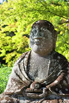 Tohoku Prints: Statue at Jogyodo Hall at Motsu-ji Temple (UNESCO World Heritage Site)