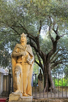 Warrior Collection: Statue of King Alfonso X at the entrance of Alcazar of the Christian Kings (Alcazar