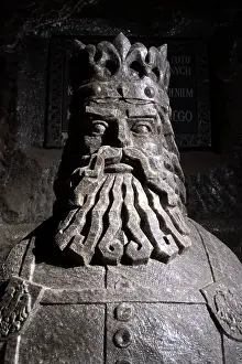 Statue of King Casimir III, Wieliczka Salt Mine (UNESCO World Heritage Site), Krakow, Poland