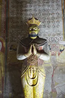 Ceylon Prints: Statue of Kirti Sri Rajasinha in Cave 3 of Cave Temples (UNESCO World Heritage Site)